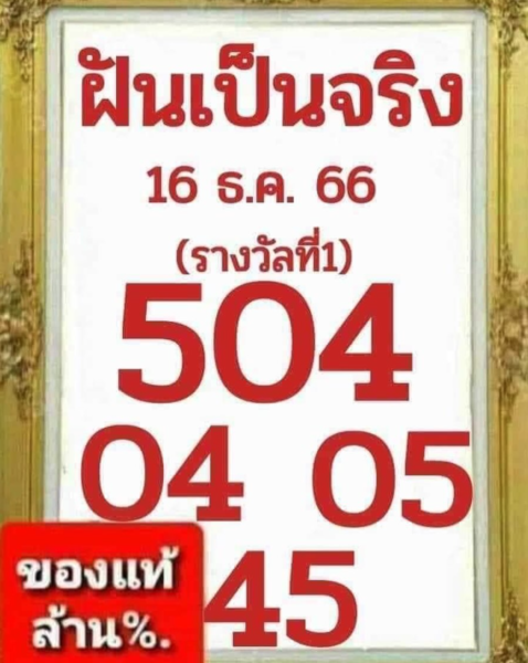 เลขเด็ด 16/12/66