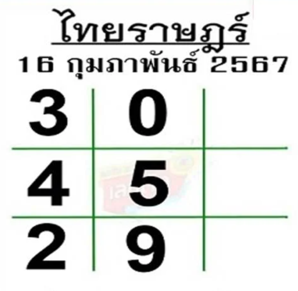 เลขเด็ด 16/2/67