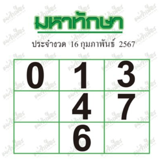 เลขเด็ด 16/2/67
